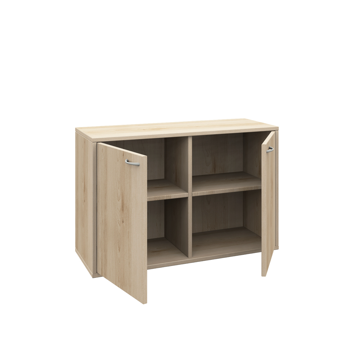Schrank, 2 Türen, Mittelwand und je 1 Einlegeboden, B90xH60xT40 cm