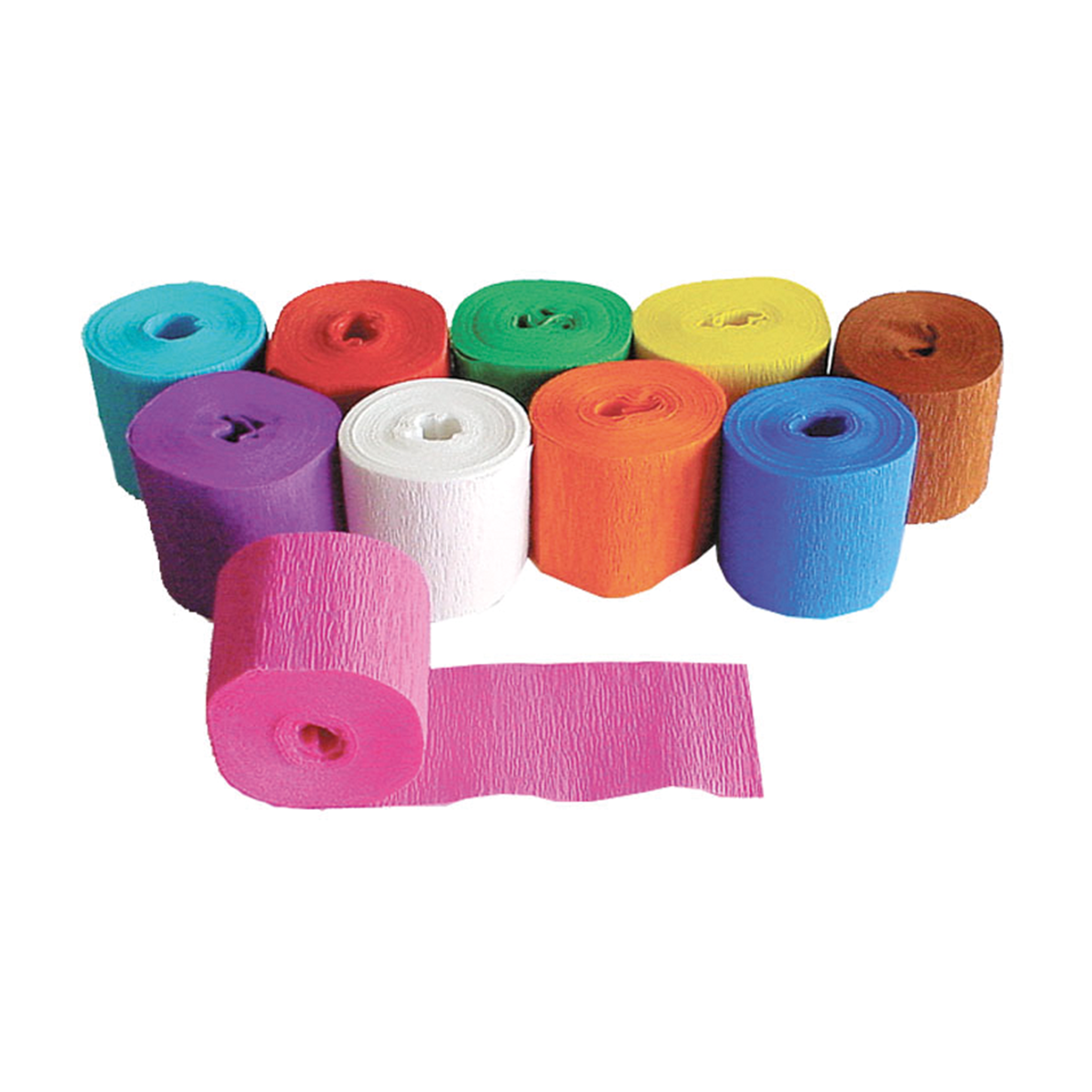 Krepppapierstreifen, 10 Rollen