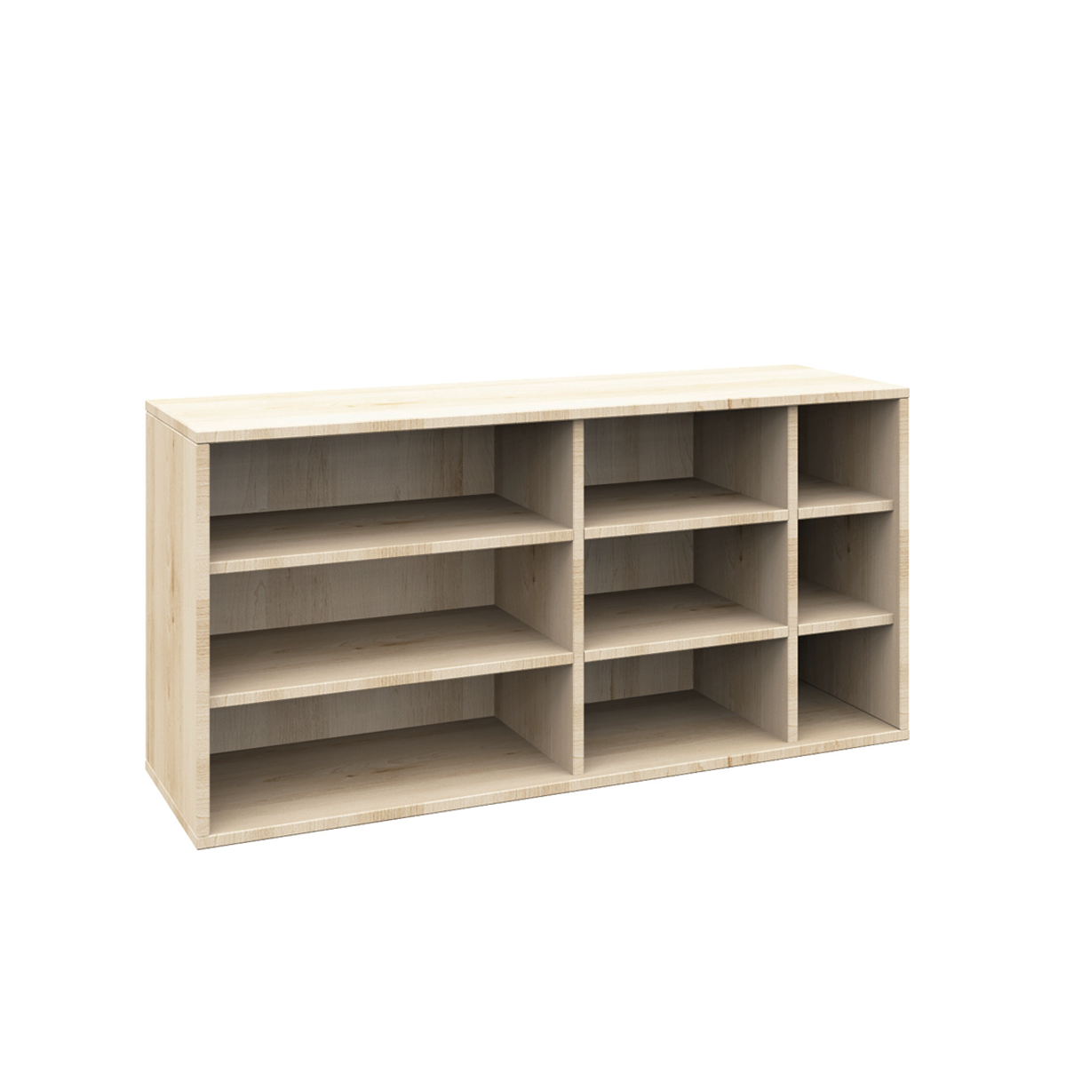 Schrank, 9 offene Fächer, B120xH60xT40 cm