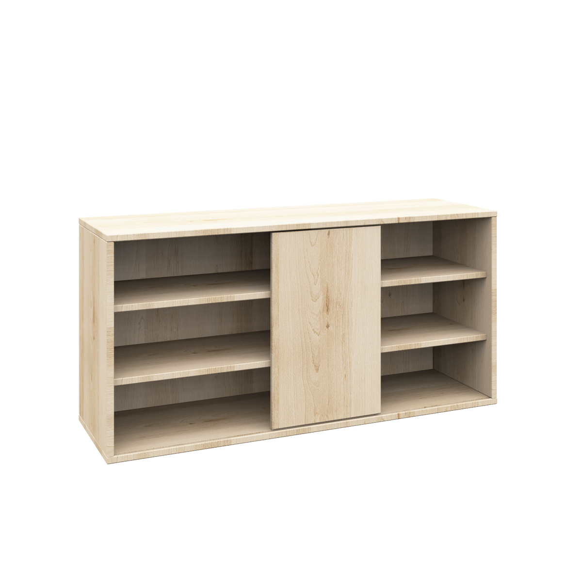 Schrank mit einer Schiebetür, 6 Fächer, B120xH60xT40 cm