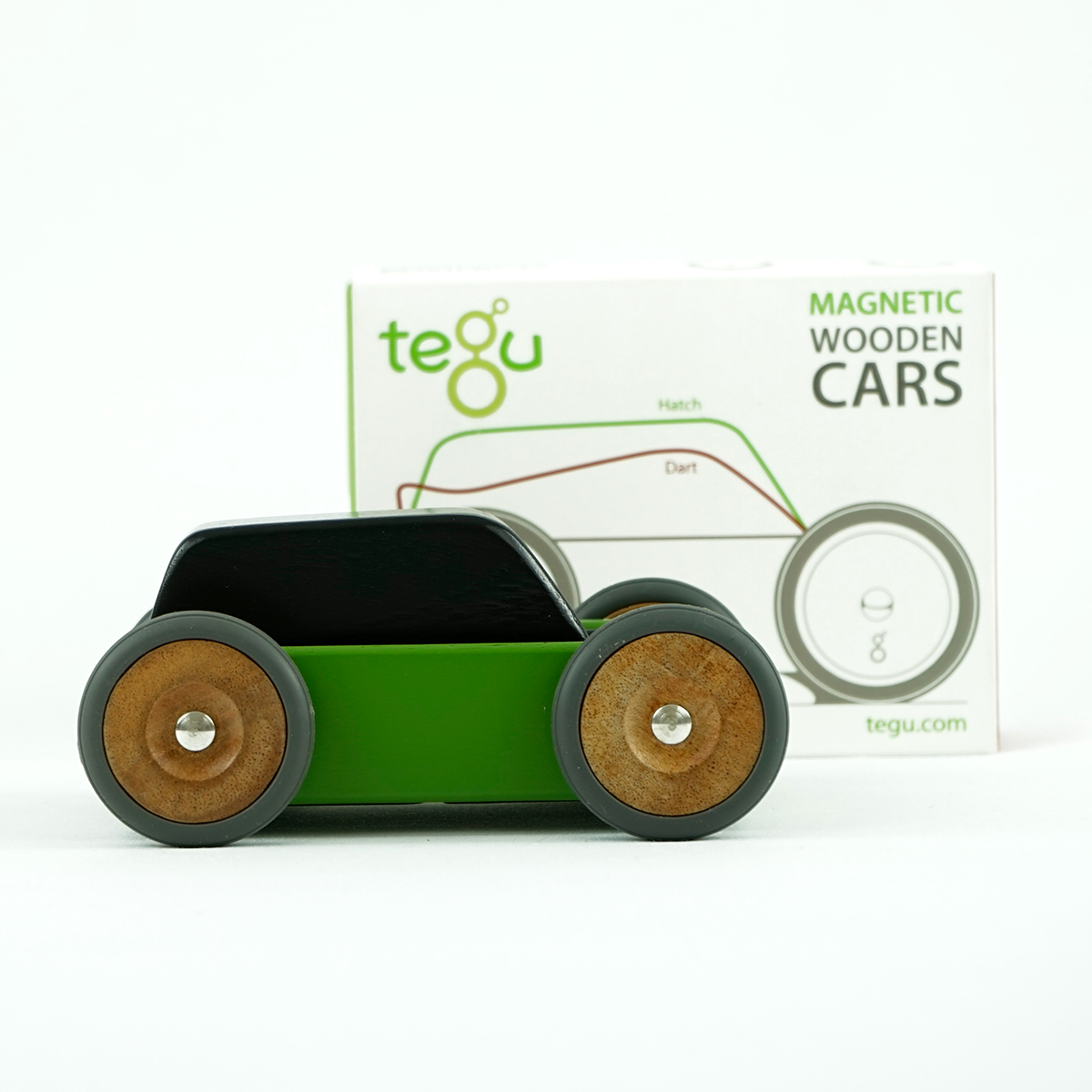 tegu-Magnetisches Auto-Set "Compact Car Hatch" grün