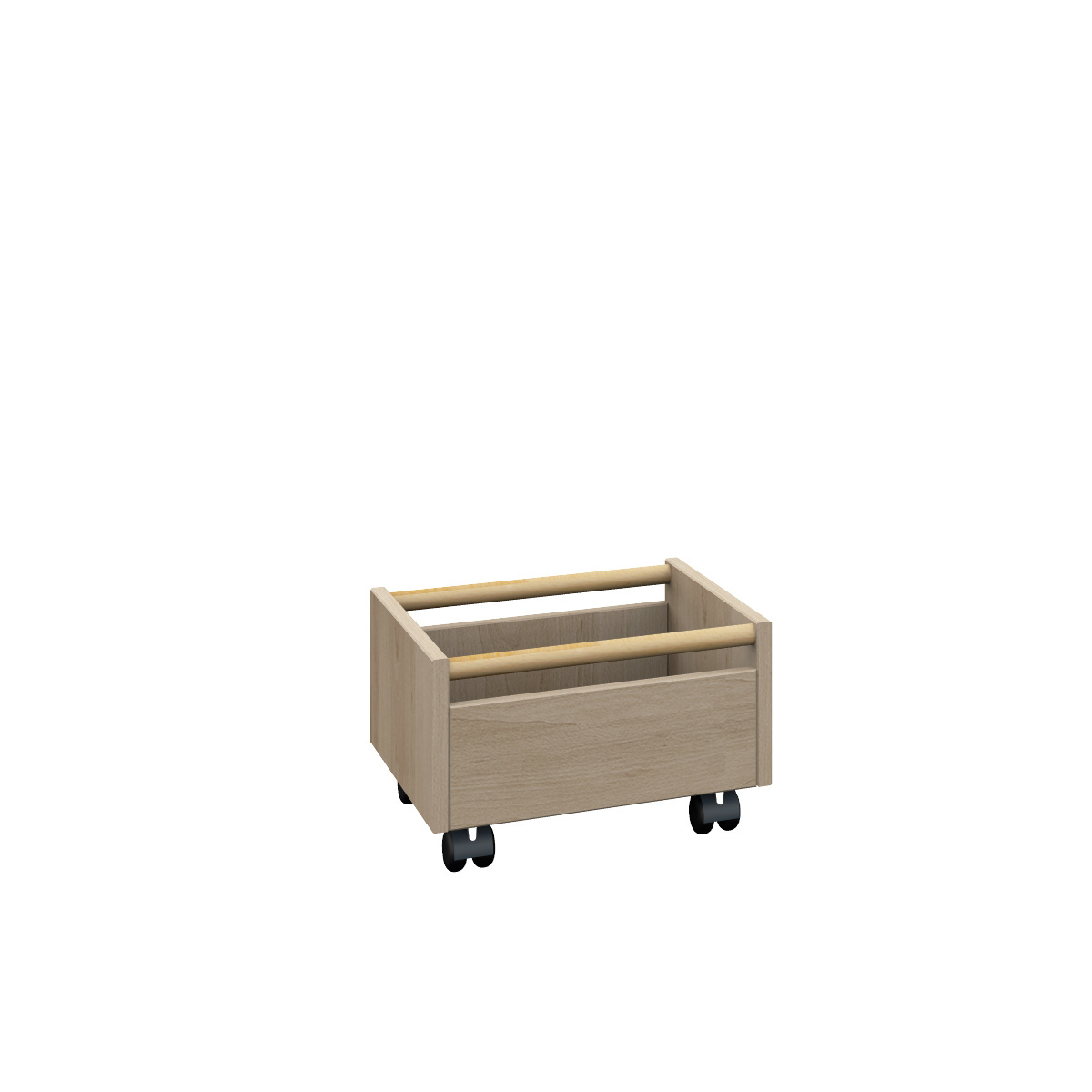 Rollkasten mit Rundstab, B40xH26xT38 cm