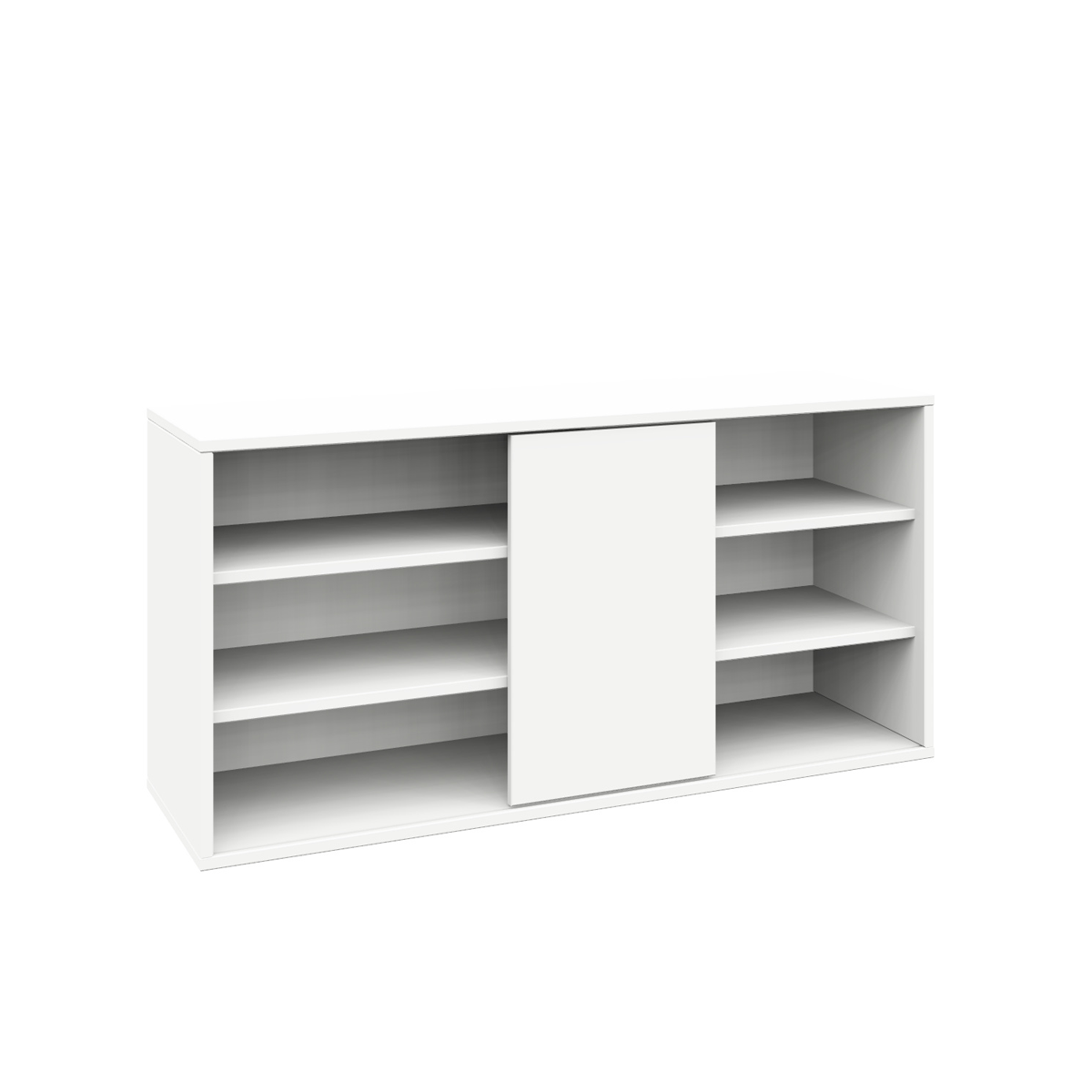 Schrank mit einer Schiebetür, 6 Fächer, B120xH60xT40 cm