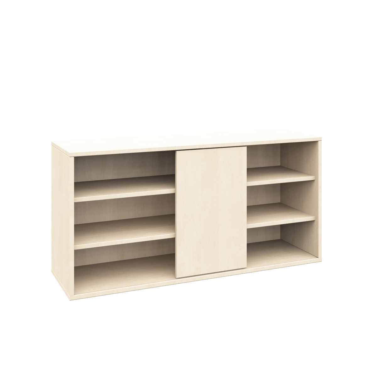 Schrank mit einer Schiebetür, 6 Fächer, B120xH60xT40 cm