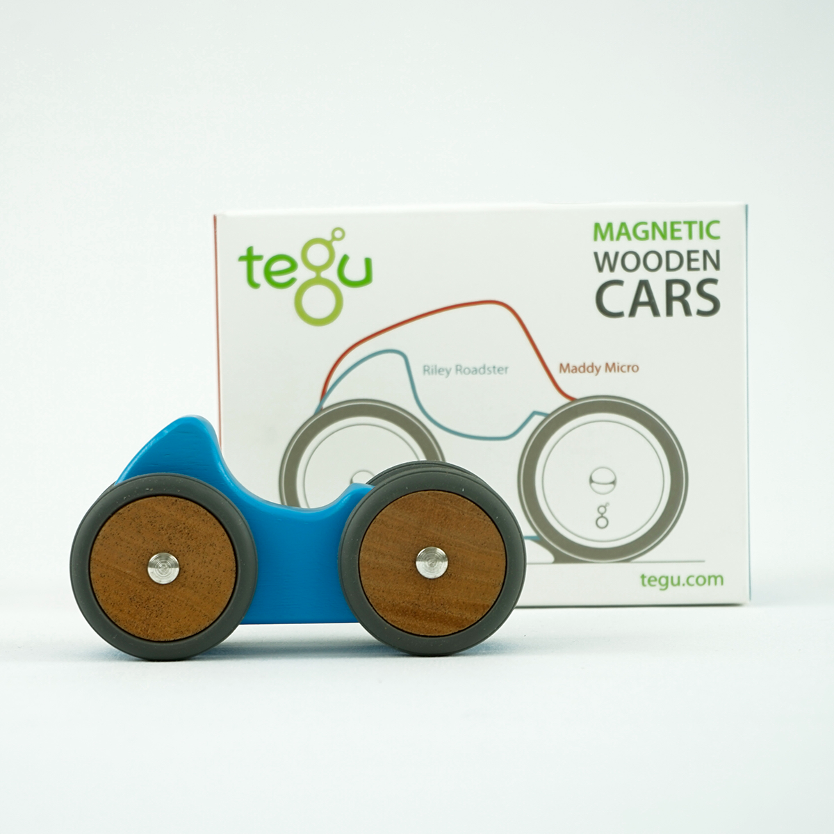 tegu-Magnetisches Auto-Set "Renner Riley Roadster" blau