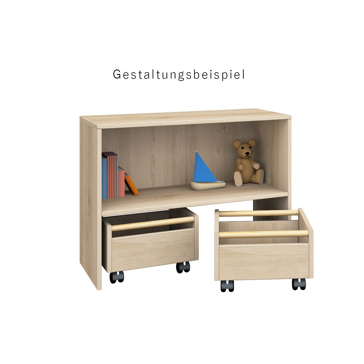 Schrank mit offener Sockelnische, 1 offenes Fach, B90xH68xT40 cm