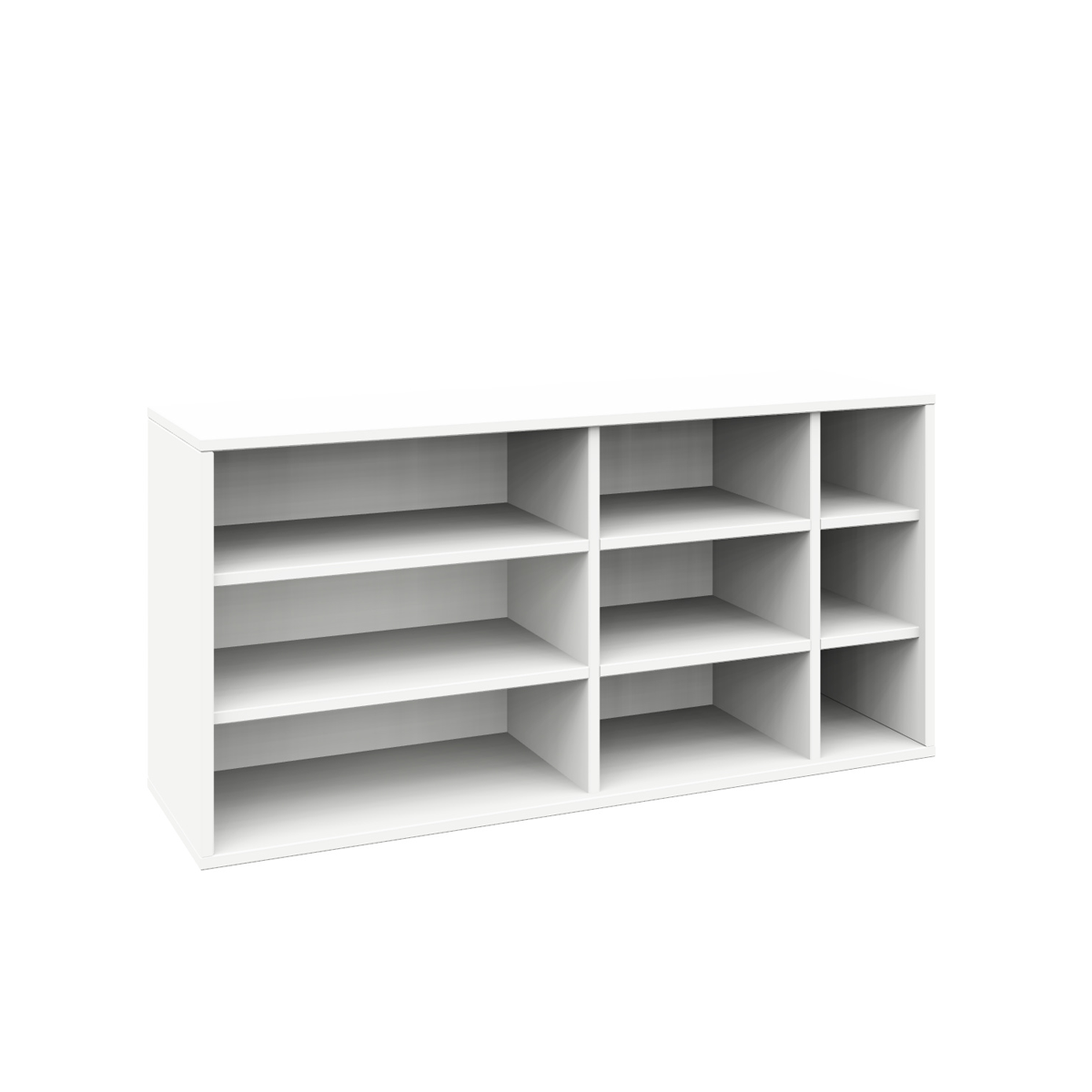 Schrank, 9 offene Fächer, B120xH60xT40 cm