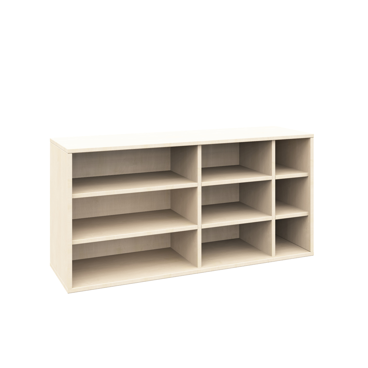 Schrank, 9 offene Fächer, B120xH60xT40 cm