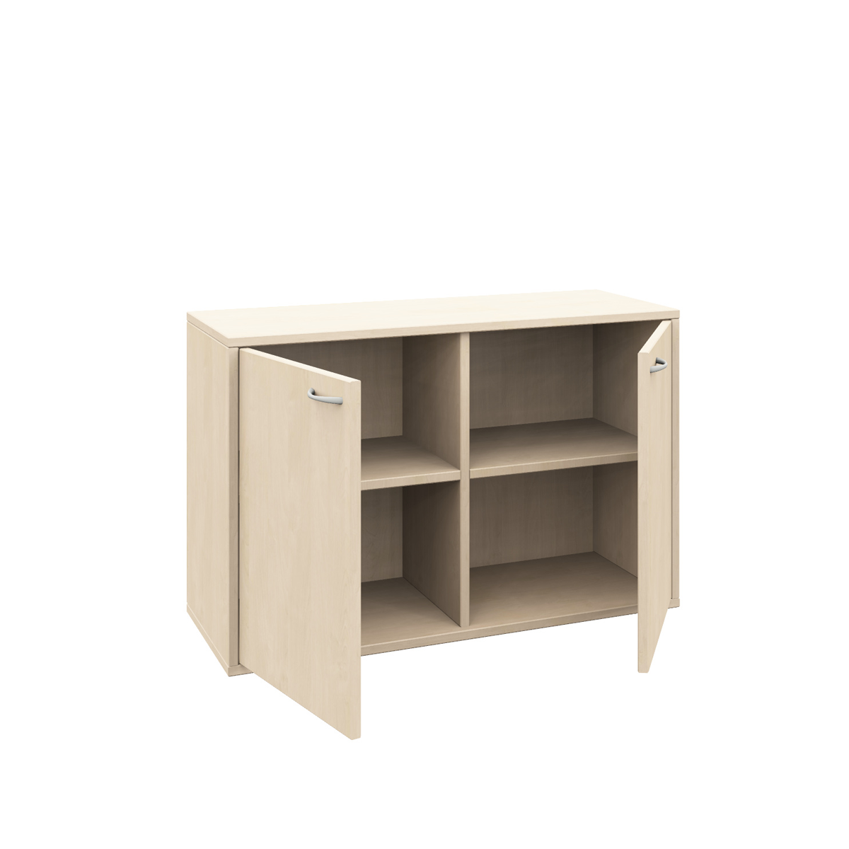 Schrank, 2 Türen, Mittelwand und je 1 Einlegeboden, B90xH60xT40 cm
