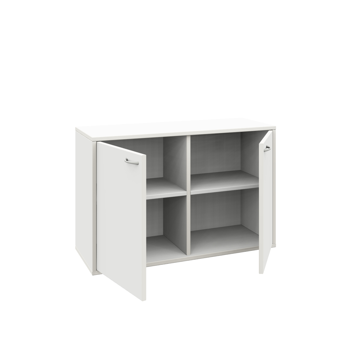 Schrank, 2 Türen, Mittelwand und je 1 Einlegeboden, B90xH60xT40 cm
