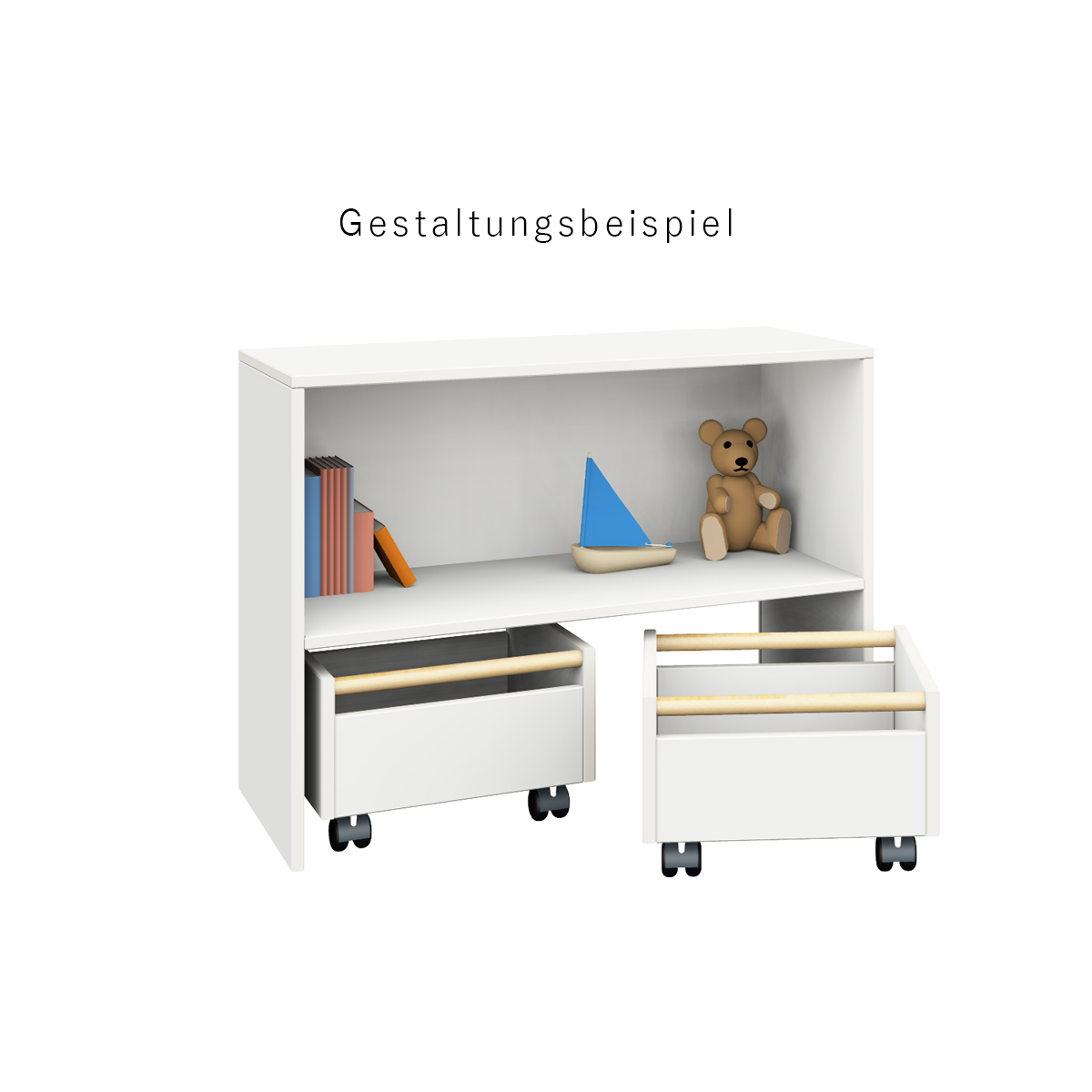 Schrank mit offener Sockelnische, 1 offenes Fach, B90xH68xT40 cm